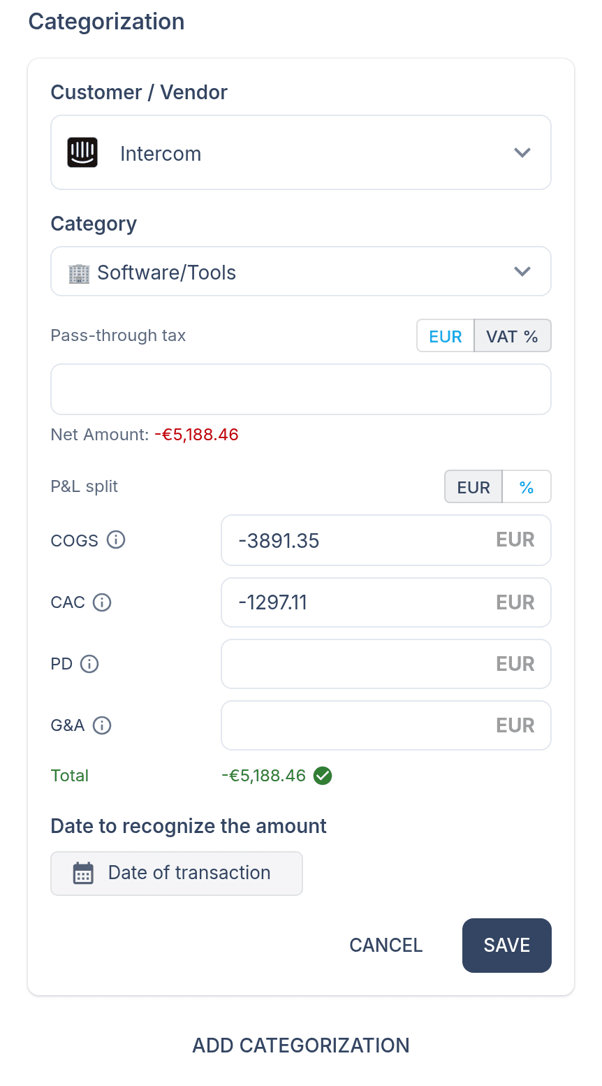 Transaction management
