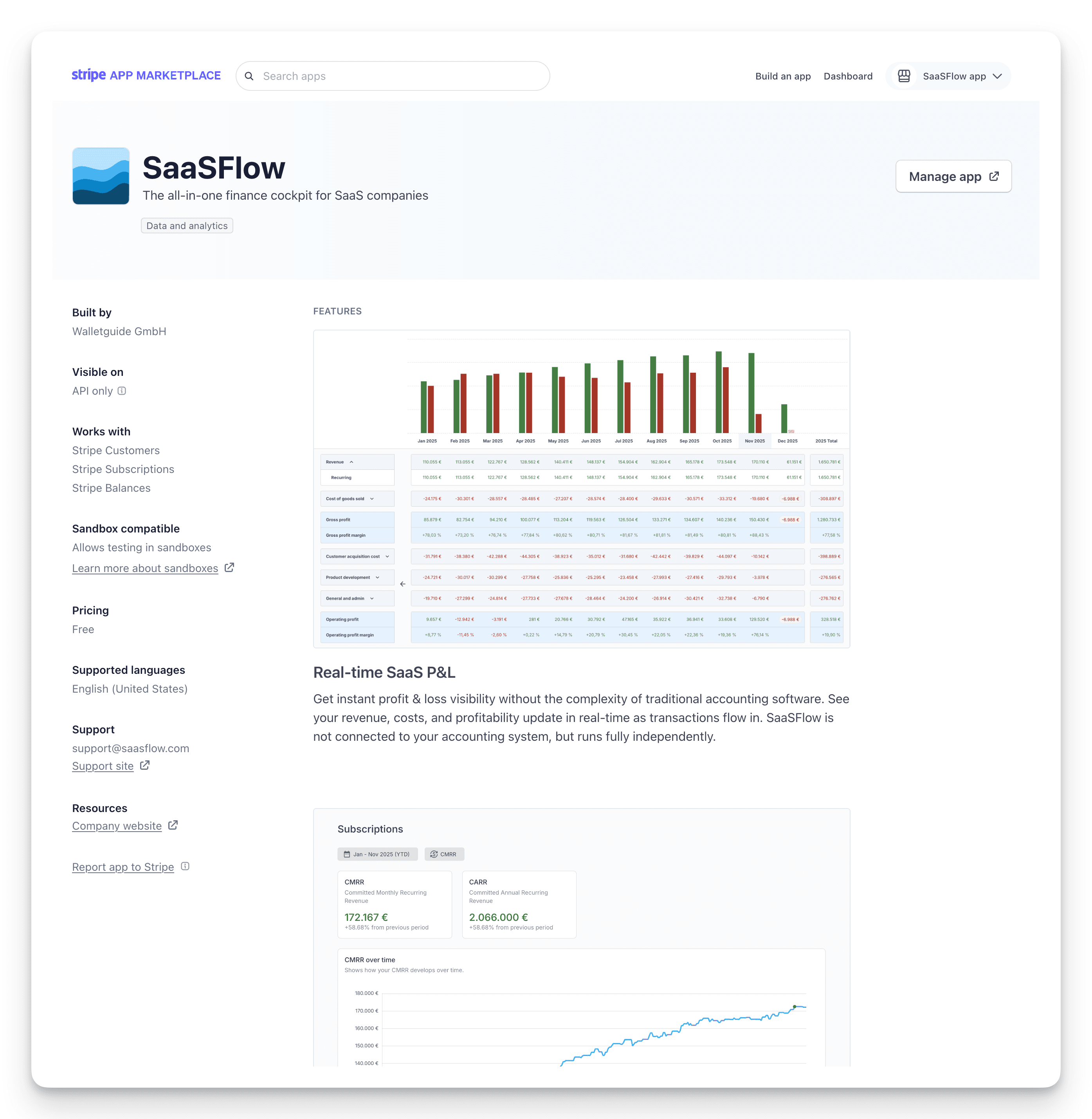 Launch der SaaSFlow Stripe App