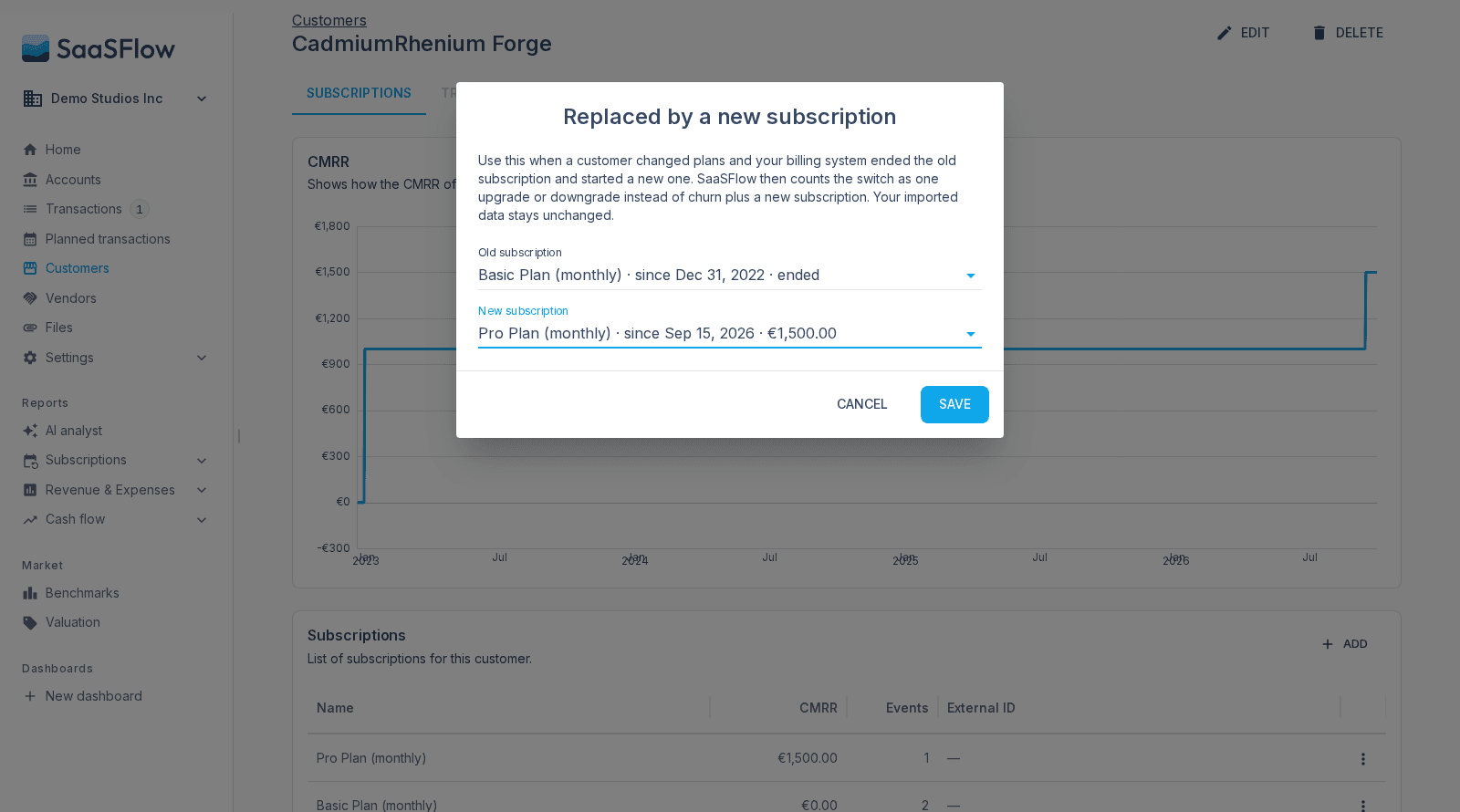 Plan changes count as an upgrade, not as churn